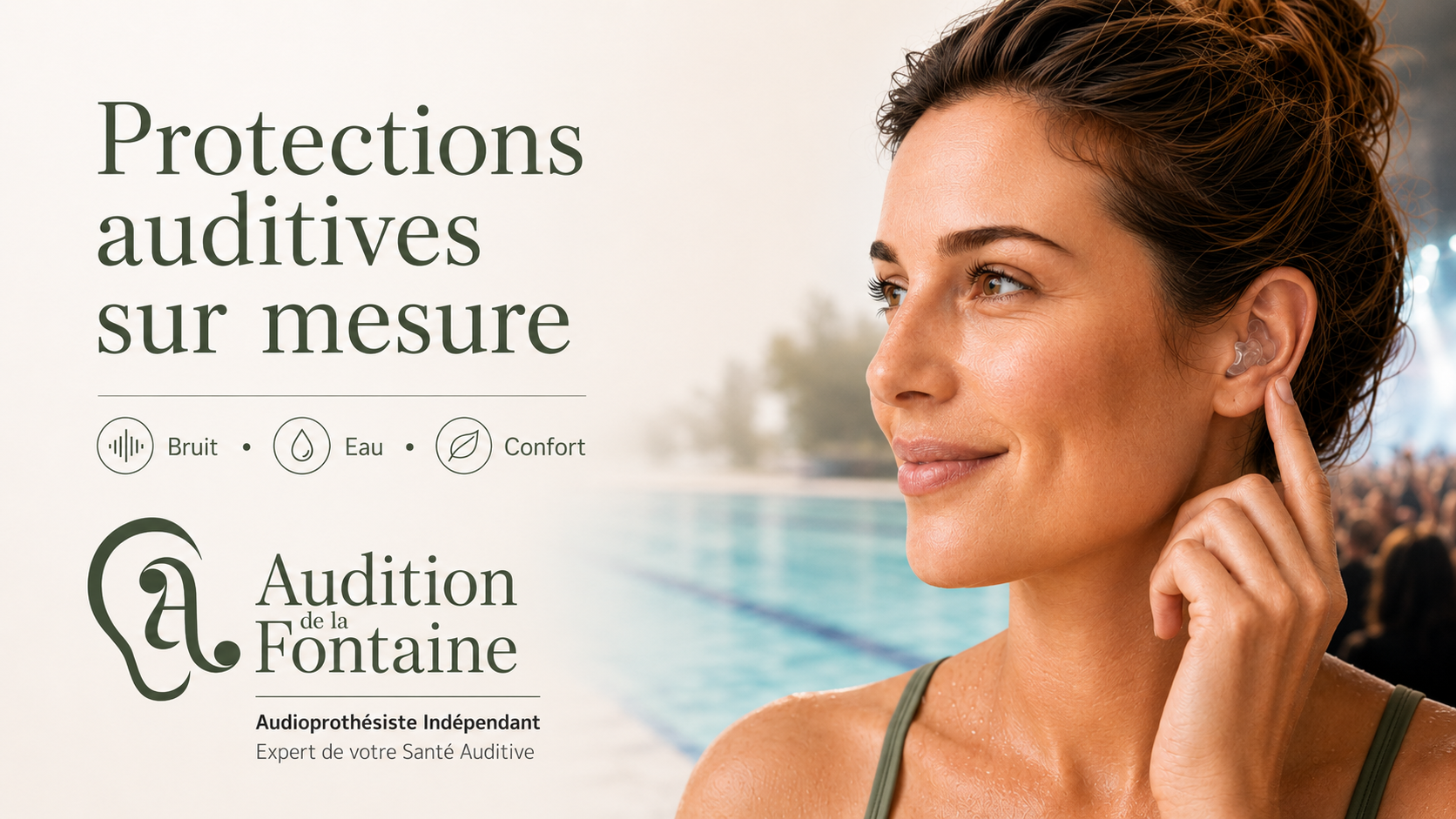 Protections auditives sur mesure contre le bruit et l'eau